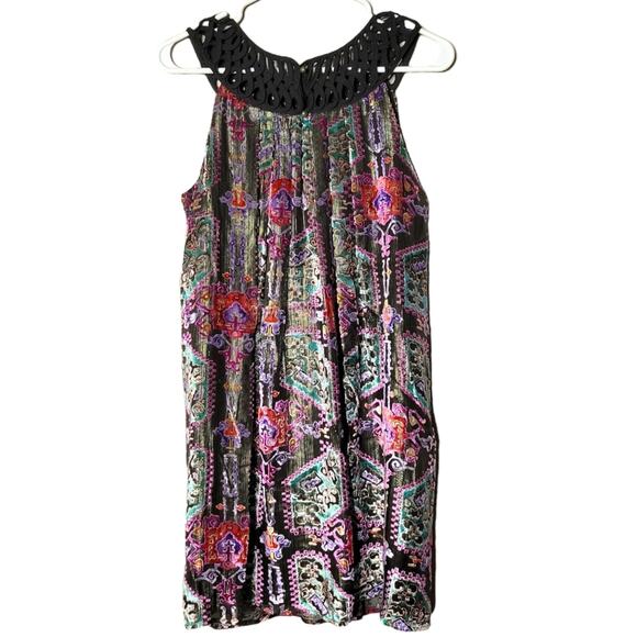Moulinette Soeurs Anthropologie Linnea Burnout Velvet Metallic Dress Size XS - Picture 5 of 13